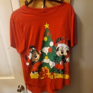 Disney Red Holiday Womens T-Shirt